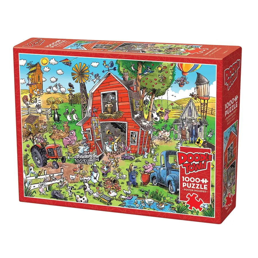 Cobble Hill Doodletown - Farmyard Folly 1000 Piece Puzzle