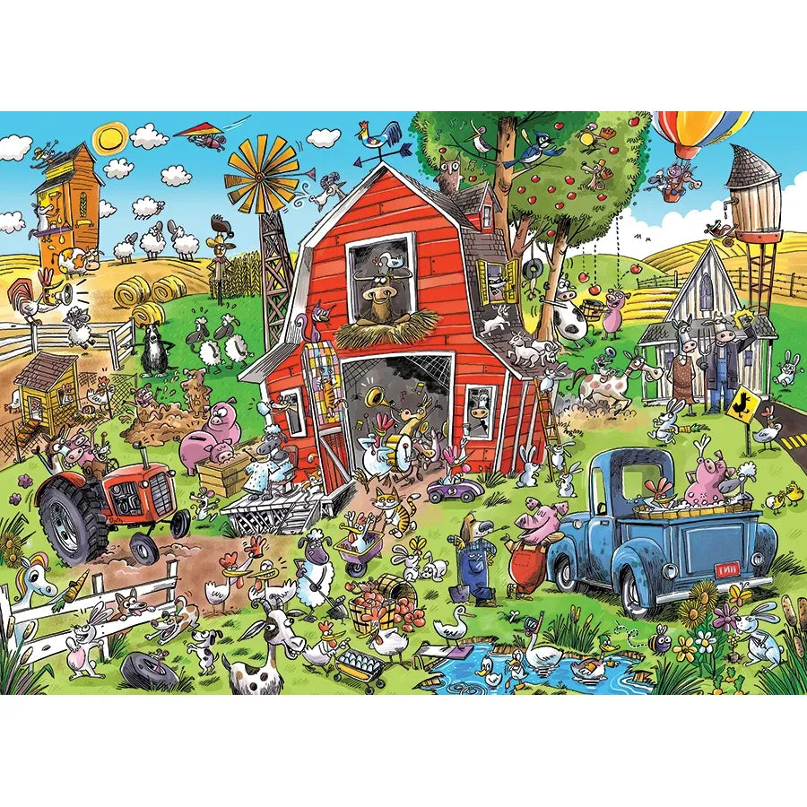 Cobble Hill Doodletown - Farmyard Folly 1000 Piece Puzzle