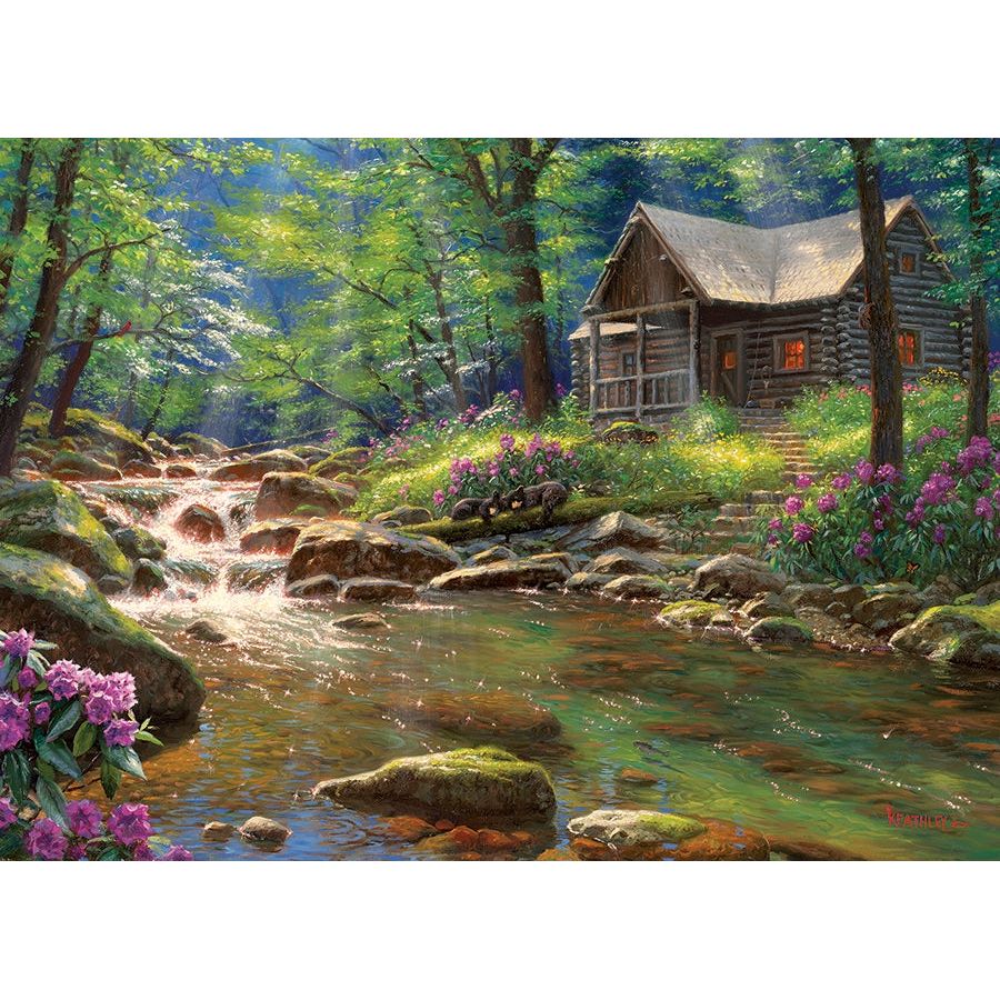 Cobble Hill Fishing Cabin 1000 Piece Puzzle