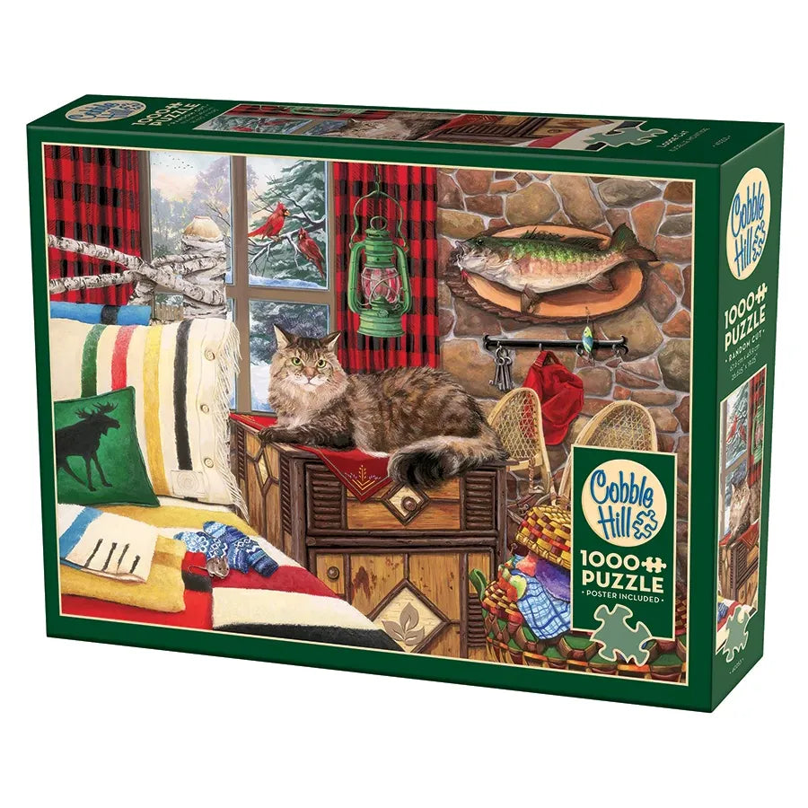 Cobble Hill Lodge Cat 1000 Piece Puzzle