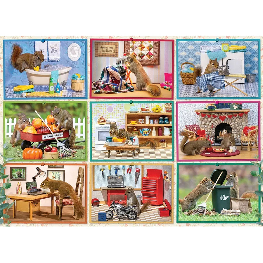 Cobble Hill Squirrels at Home 1000 Piece Puzzle