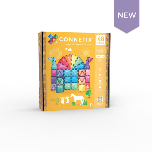 Connetix 48 Piece Glitter Castle Pack