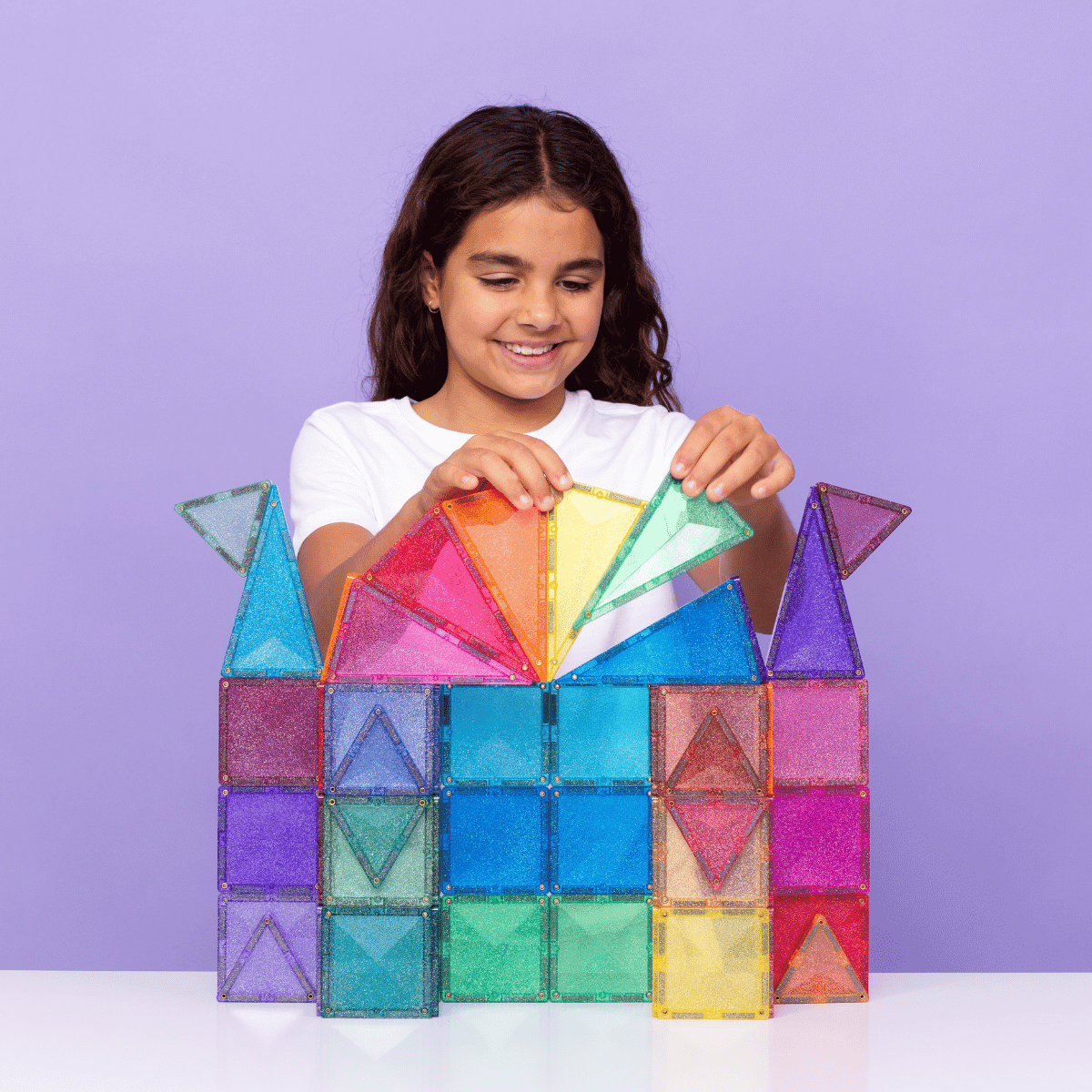 Connetix 48 Piece Glitter Castle Pack