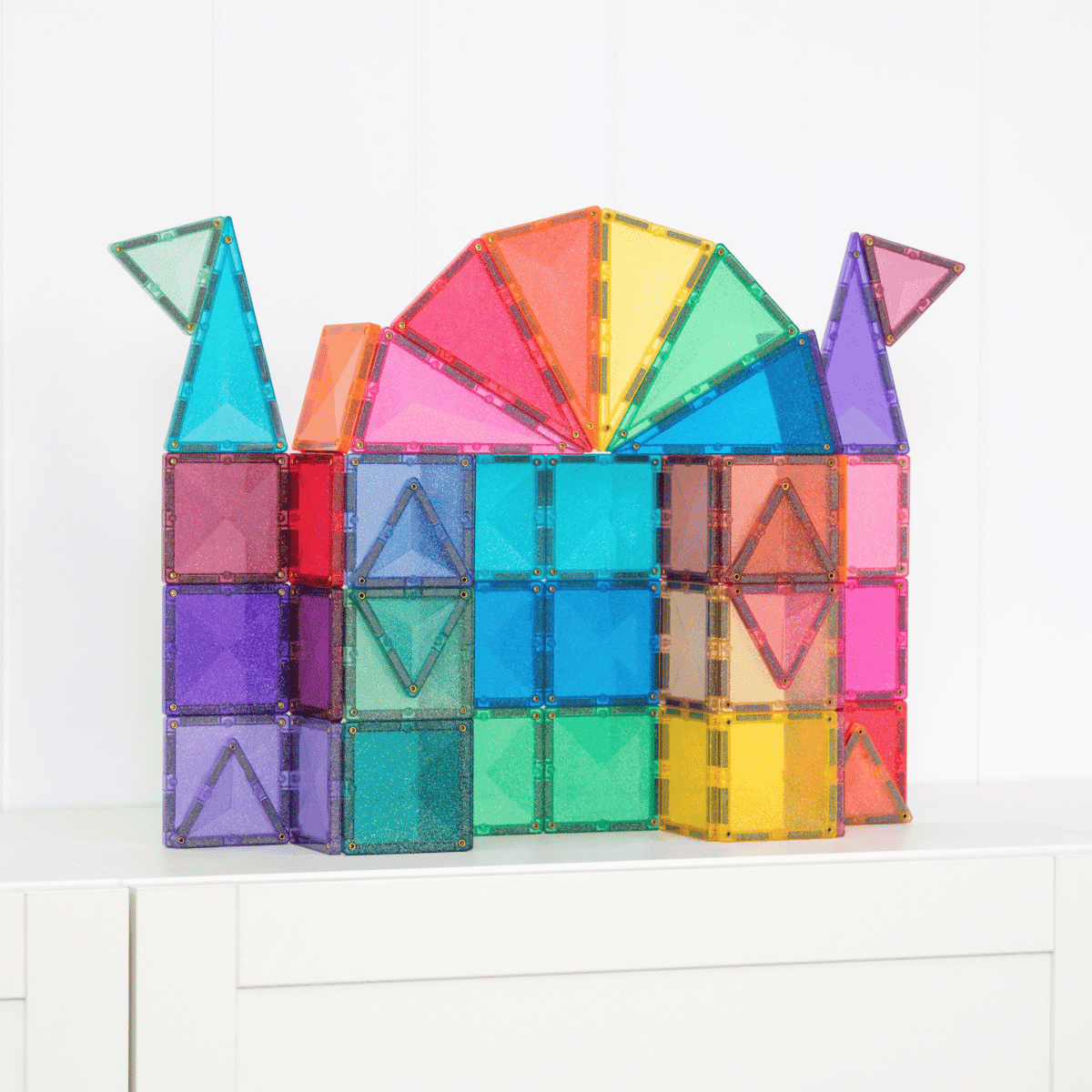 Connetix 48 Piece Glitter Castle Pack