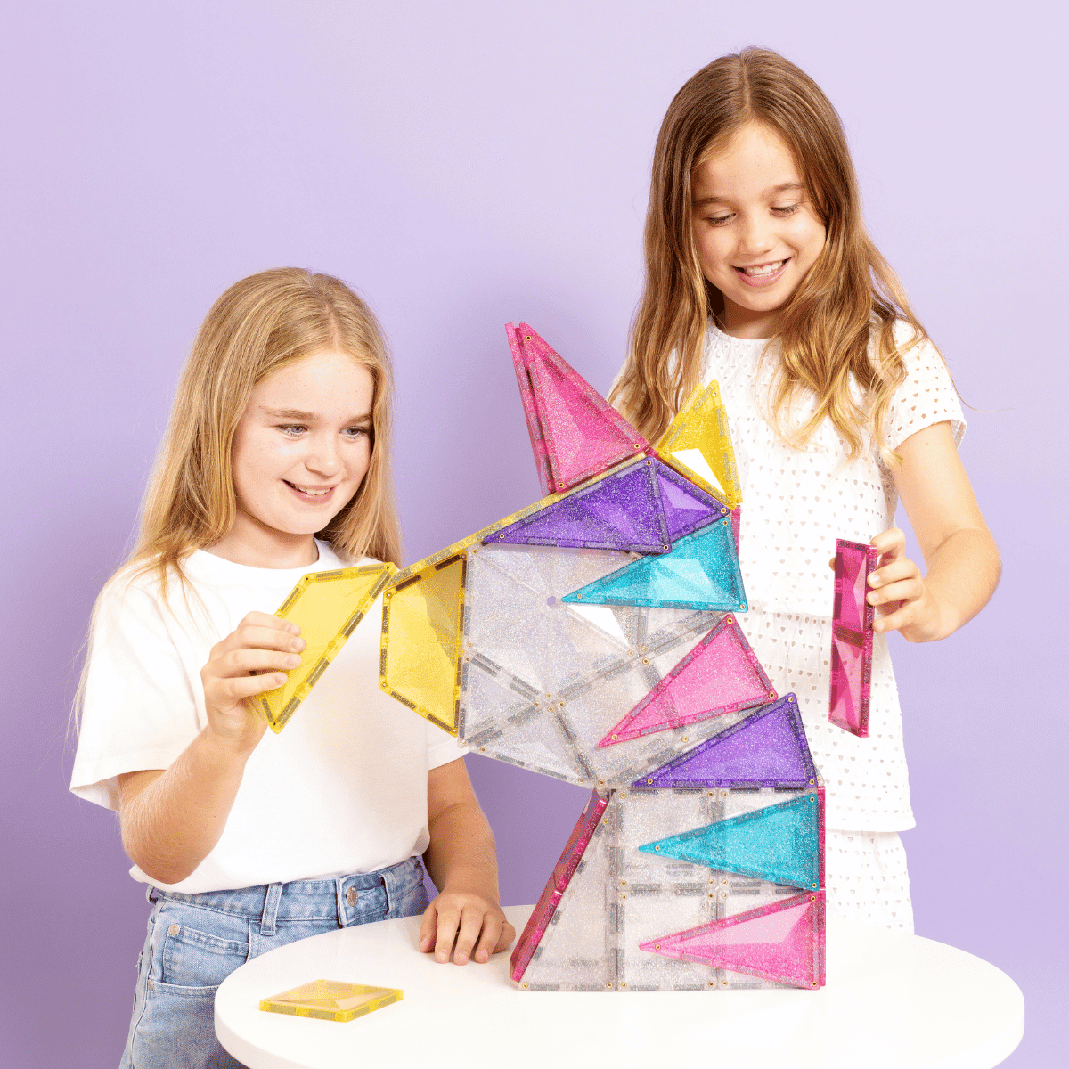Connetix 56 Piece Glitter Unicorn Pack