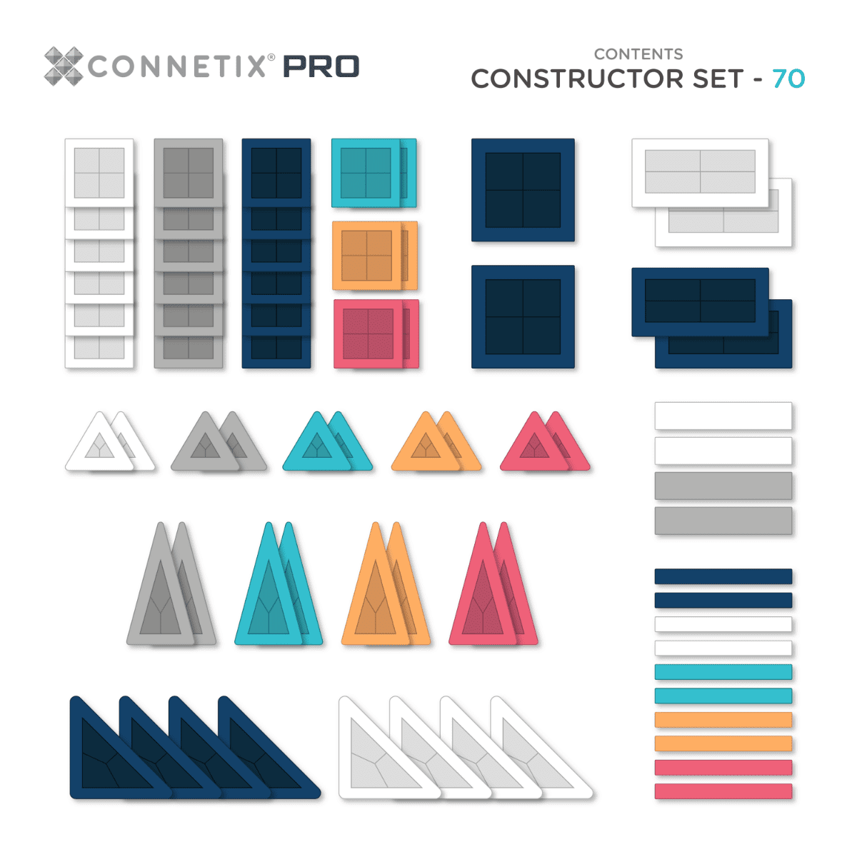 Connetix 70 Piece Pro Constructor Set