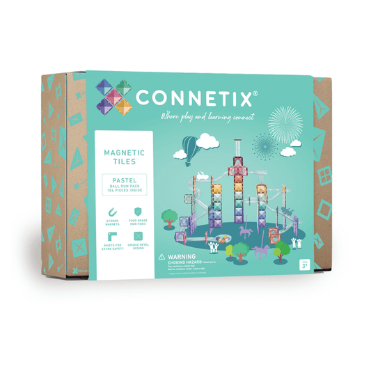 Connetix 106 Piece Pastel Ball Run Set