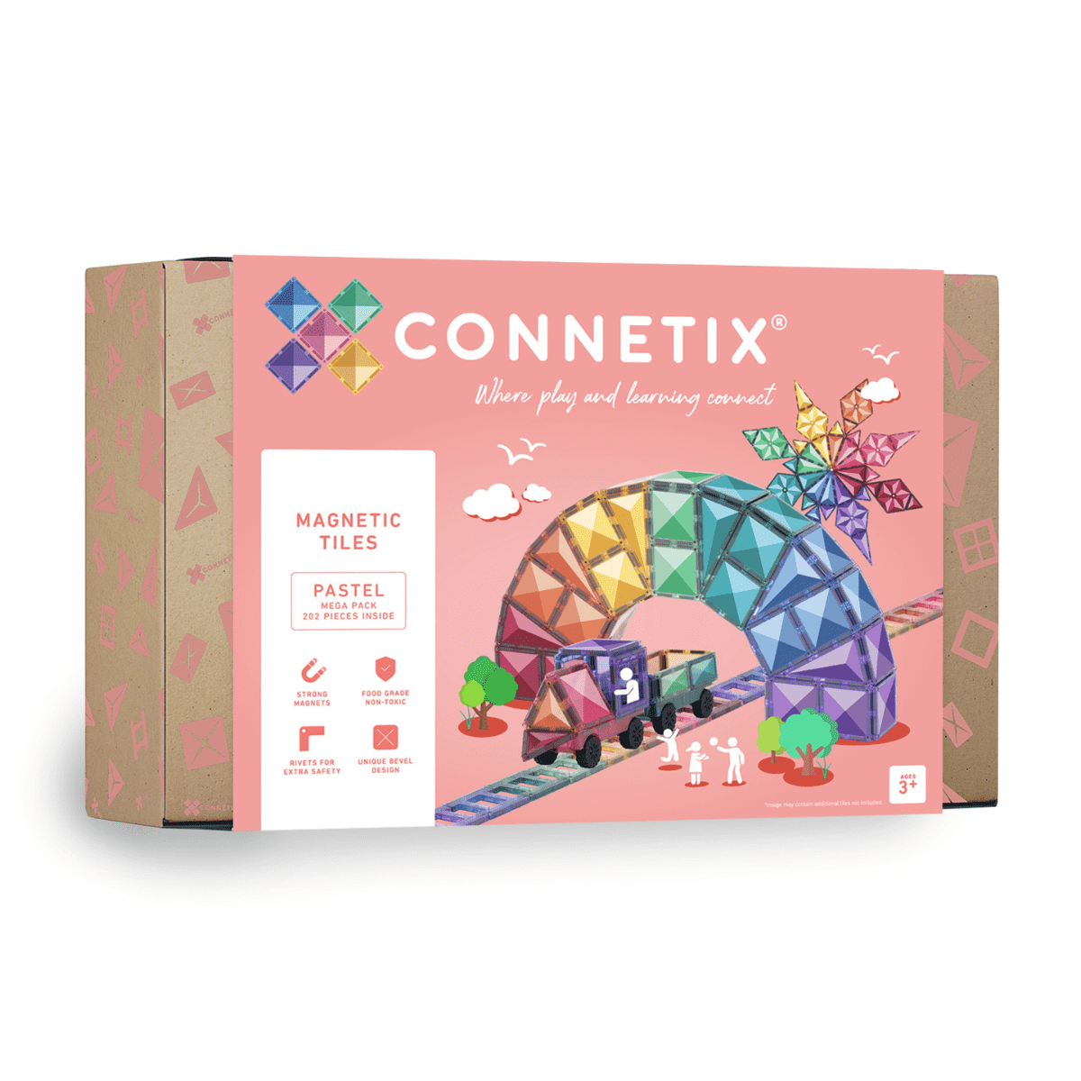 Connetix 202 Piece Pastel Mega Pack
