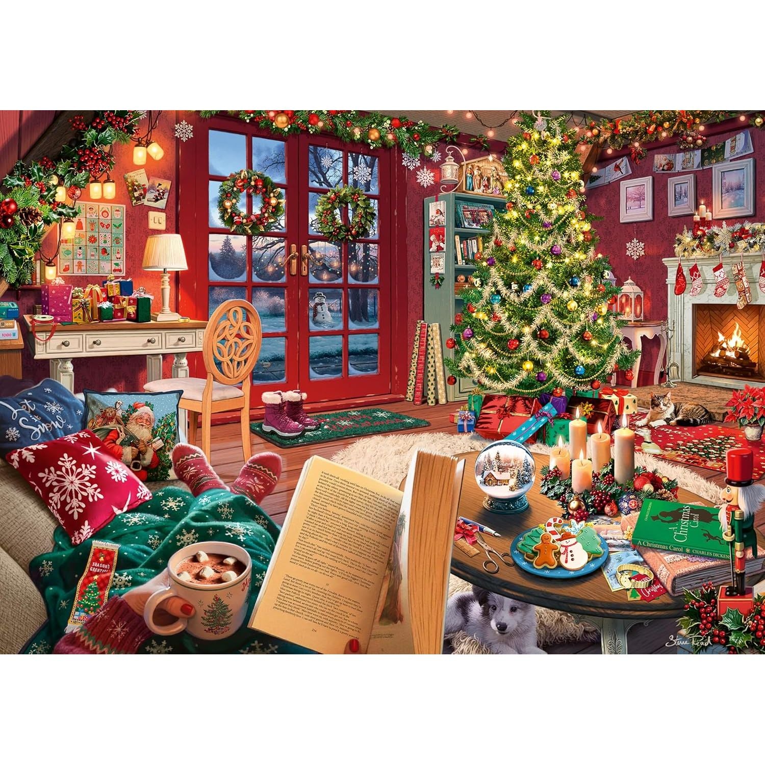 Ravensburger Cozy Christmas Retreat 500 Piece Puzzle