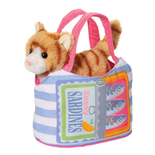Douglas Sassy Saks Sardine Pet w/Orange Striped Cat - 7"