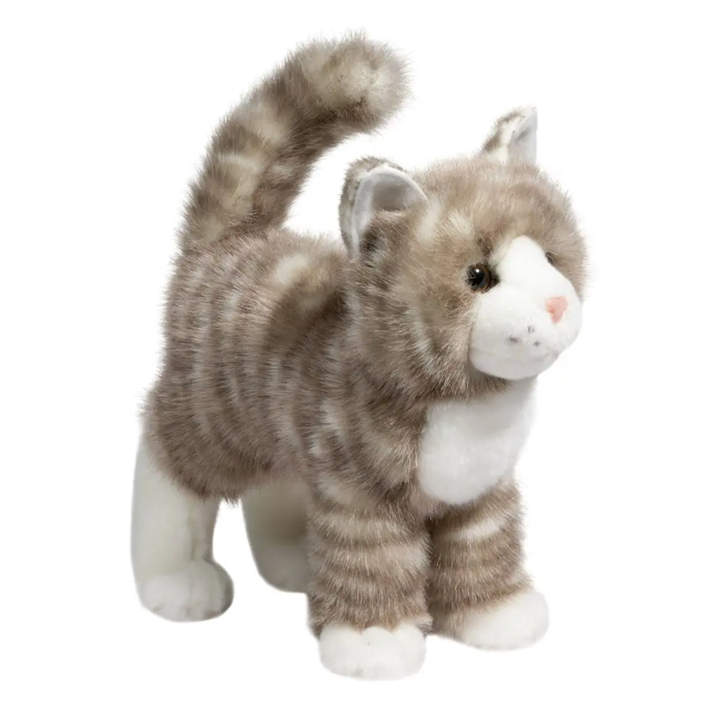 Douglas Zipper Grey Tabby Cat - 10"