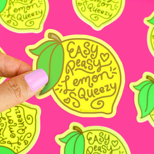 Turtle's Soup Easy Peasy Lemon Squeezy Funny Vinyl Sticker