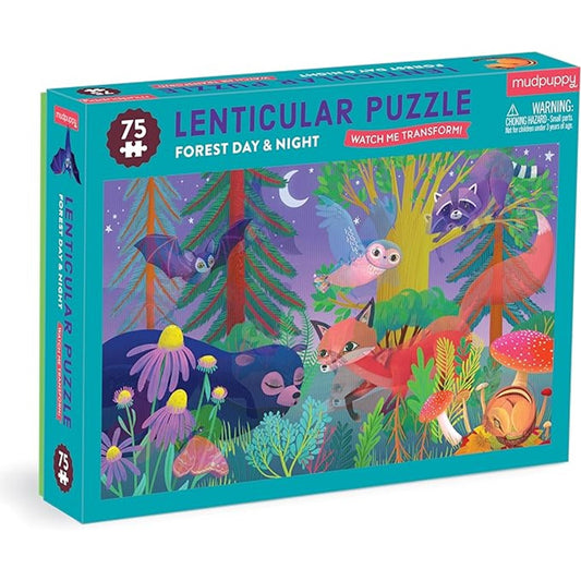 Mudpuppy Forest Day & Night 75 Piece Puzzle