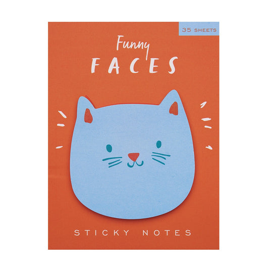 Girl of All Work Cat Funny Faces Sticky Notes