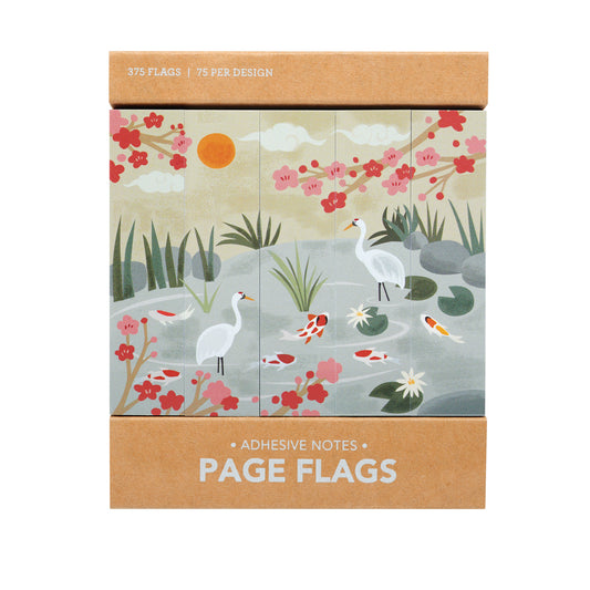 Girl of All Work Koi Pond Adhesive Page Flags