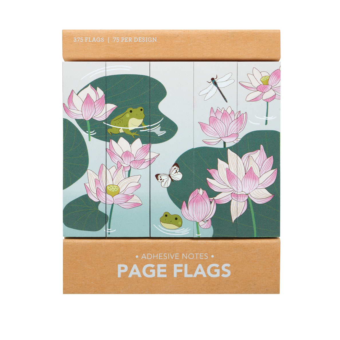 Girl of All Work Lotus Frogs Adhesive Page Flags