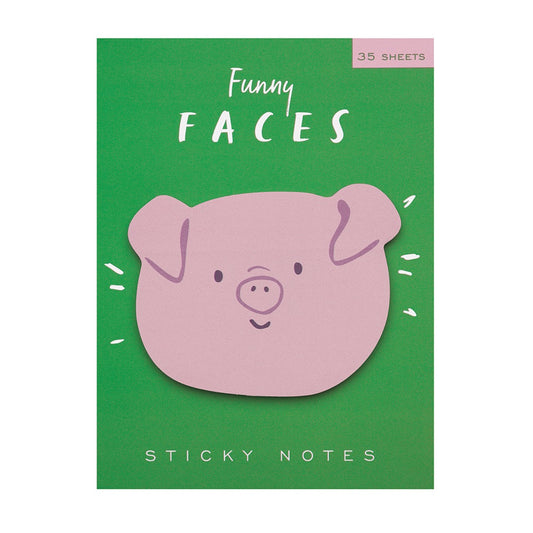 Girl of All Work Pig Funny Faces Sticky Notes