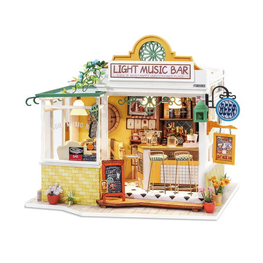 Hands Craft DIY Miniature Dollhouse Light Music Bar