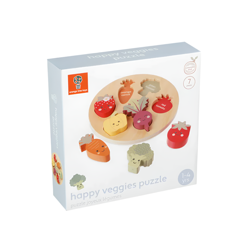 Happy Veggies Wooden Puzzle