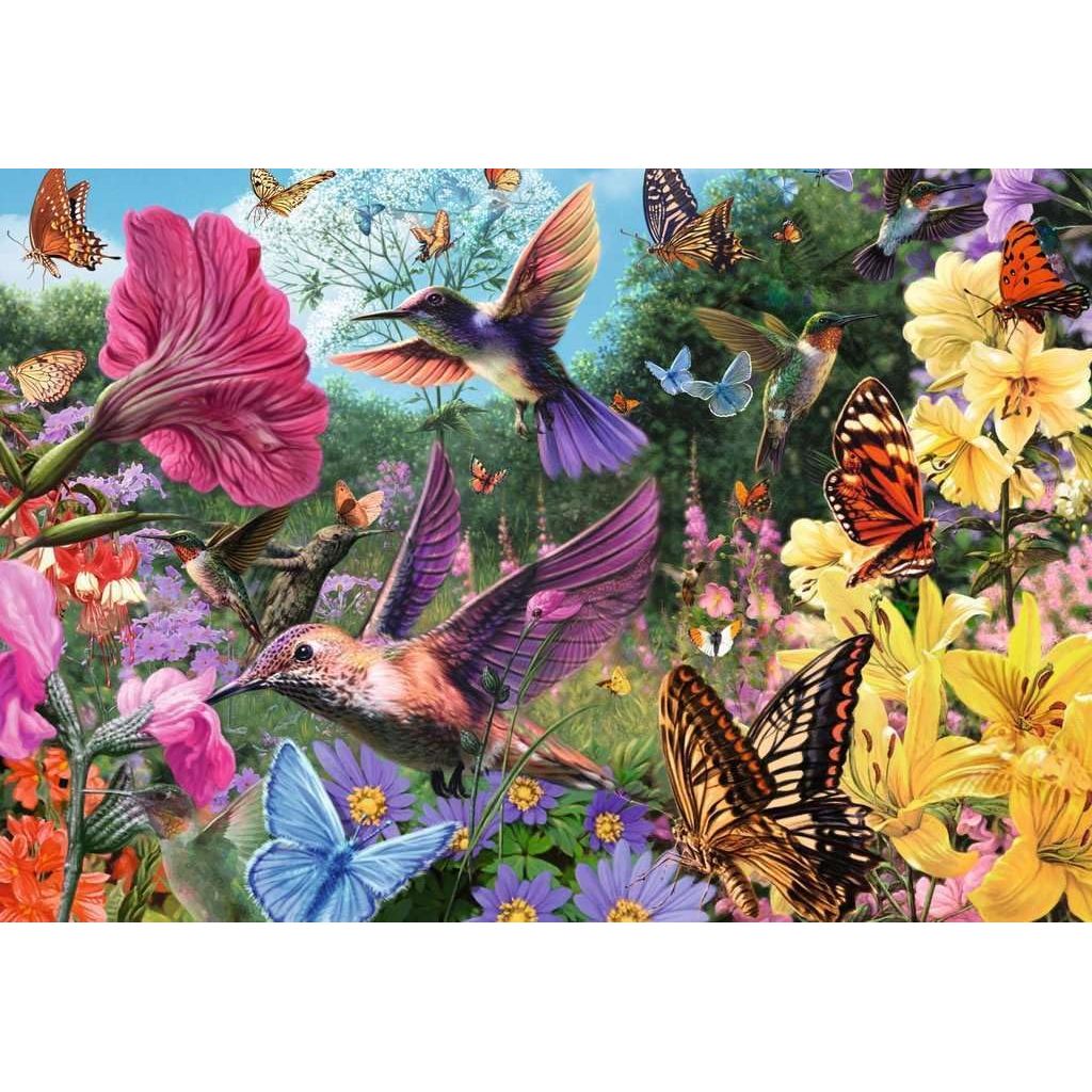 Ravensburger Feel Well & Puzzle: Hummingbirds and Butterflies 200 XL Piece Puzzle