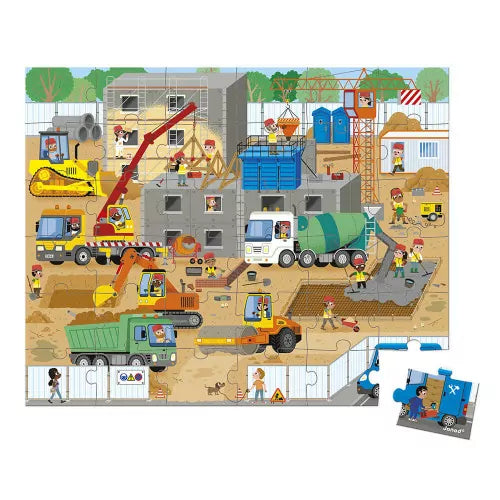 Janod Construction Site 36 Piece Puzzle