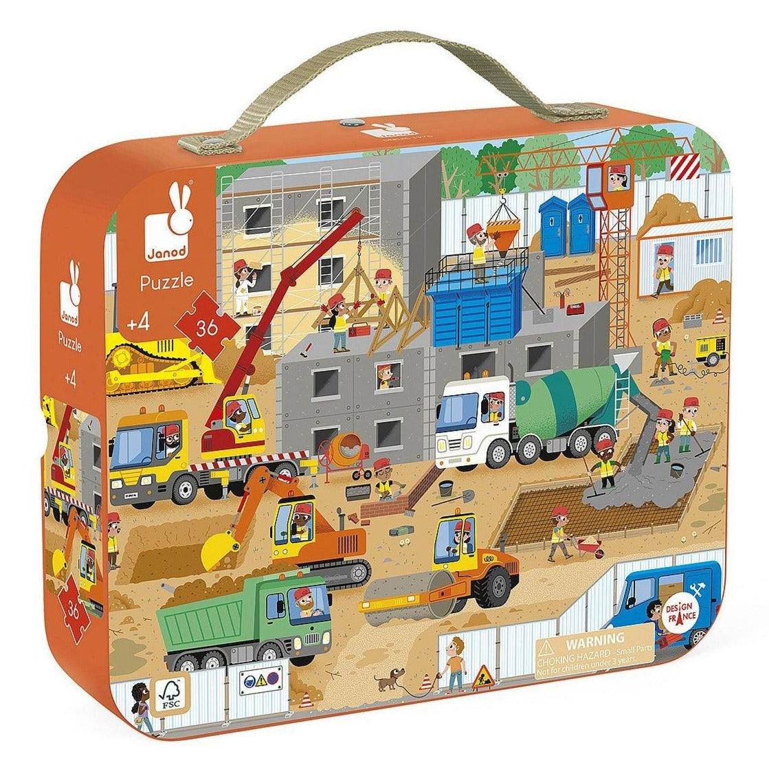 Janod Construction Site 36 Piece Puzzle