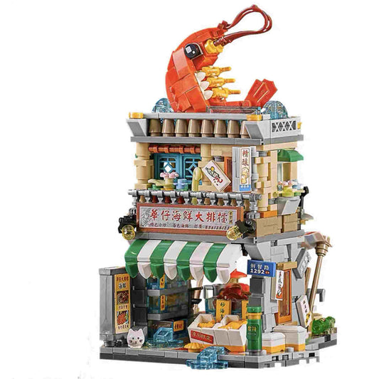 LOZ Blocks - Street Mini Seafood Stall