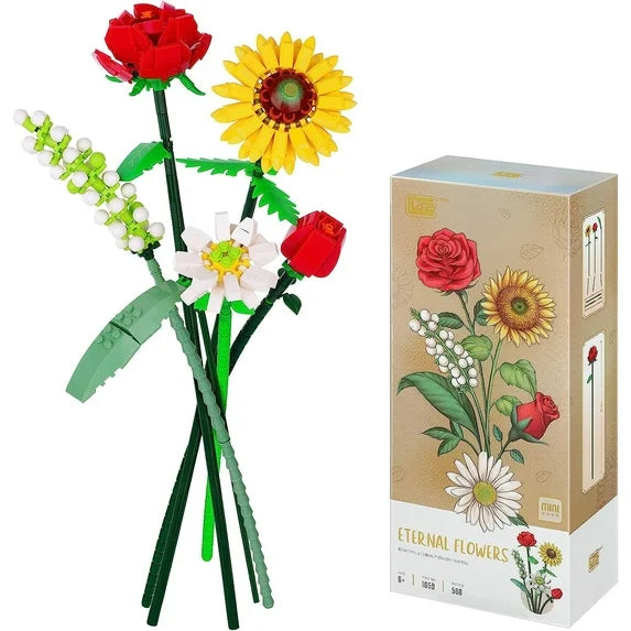 LOZ Blocks - Sunflower Rose Saffron Hypericum Eternal Flower