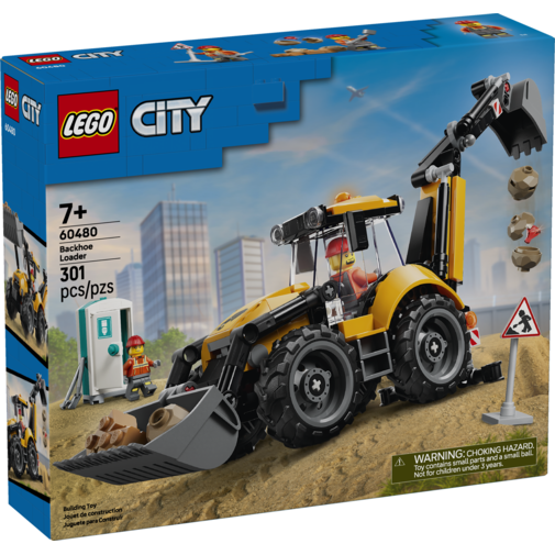 Lego City Yellow Backhoe Loader