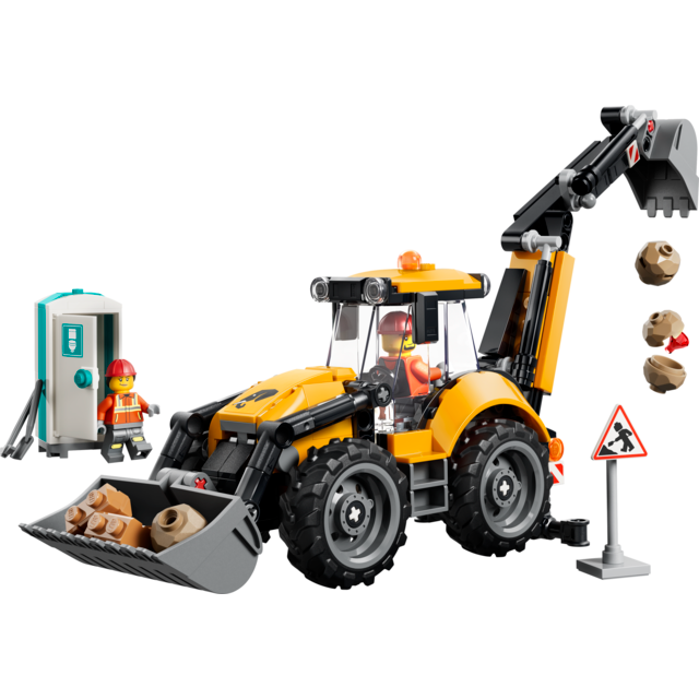 Lego City Yellow Backhoe Loader