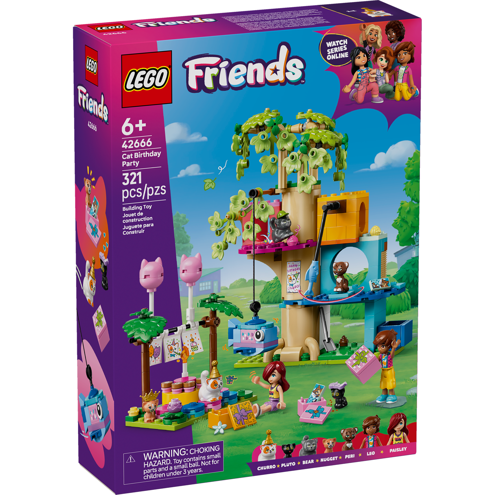 Lego Friends Cat Birthday Party & Tree House