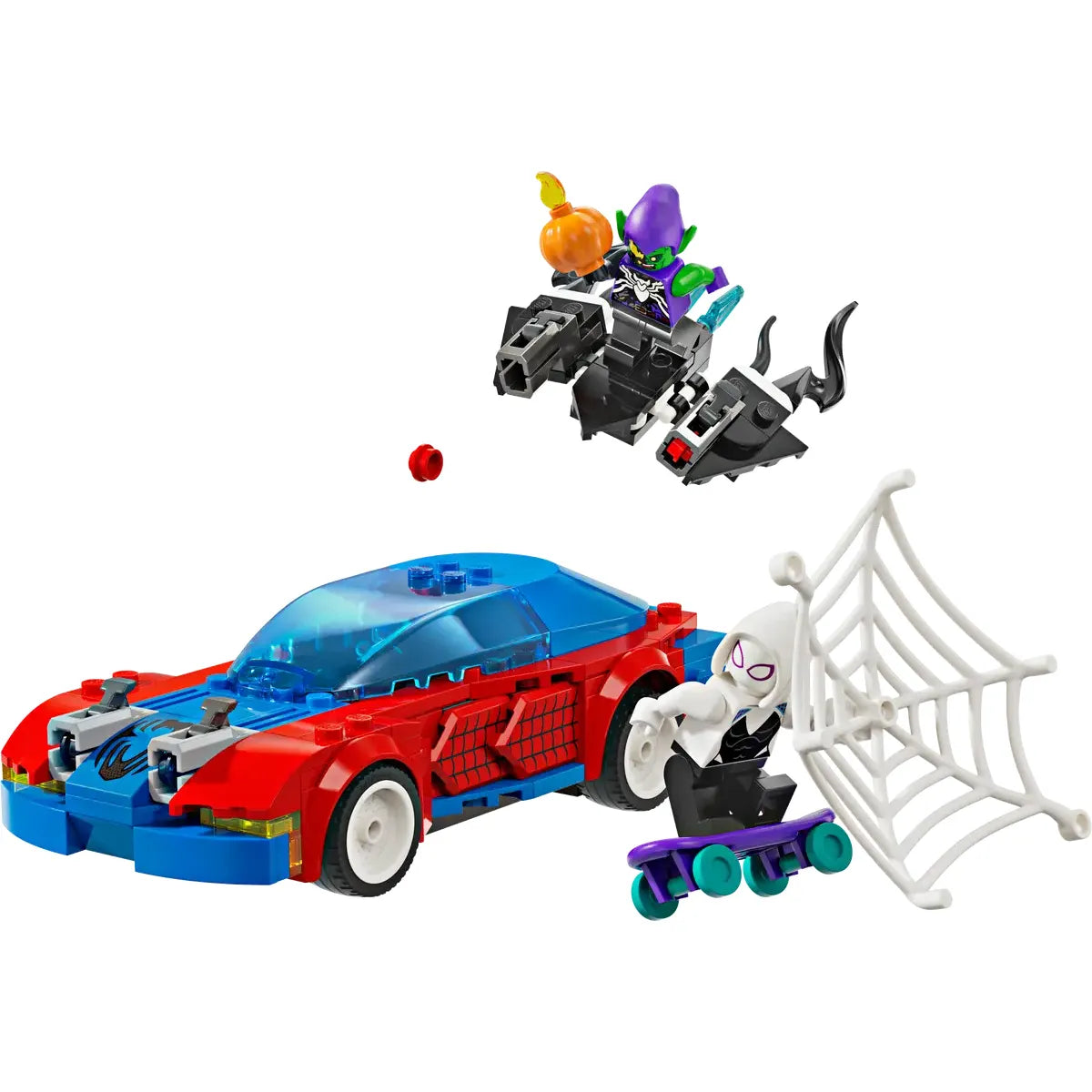 Lego Marvel Spider-man Race Car & Venom Green Goblin