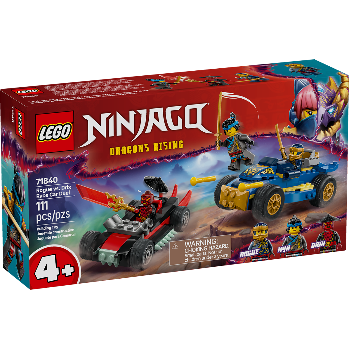 Lego Ninjago Rogue vs. Drix Race Car Duel
