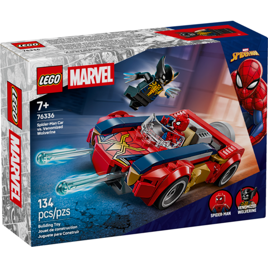 Lego Super Hero's Marvel Spider-man Car vs. Venomized Wolverine