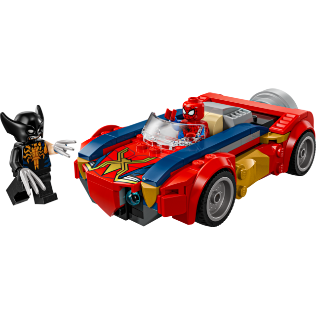 Lego Super Hero's Marvel Spider-man Car vs. Venomized Wolverine