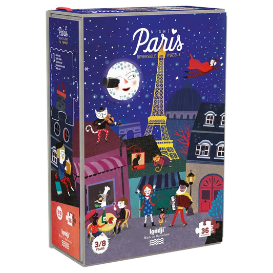 Londji Night & Day in Paris Reversible 36 Piece Puzzle