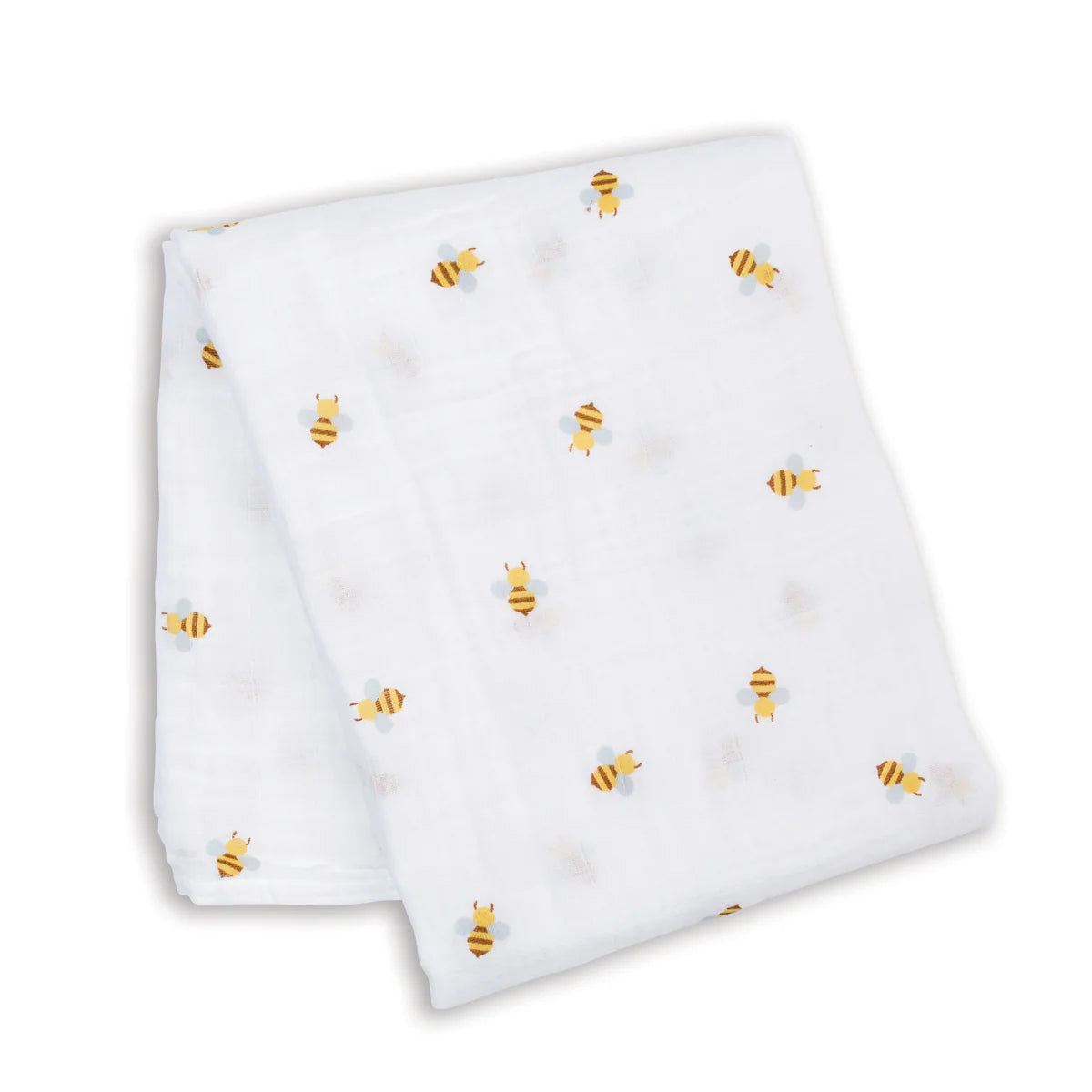 Lulujo Organic Cotton Large Muslin Swaddle Blanket - Bees