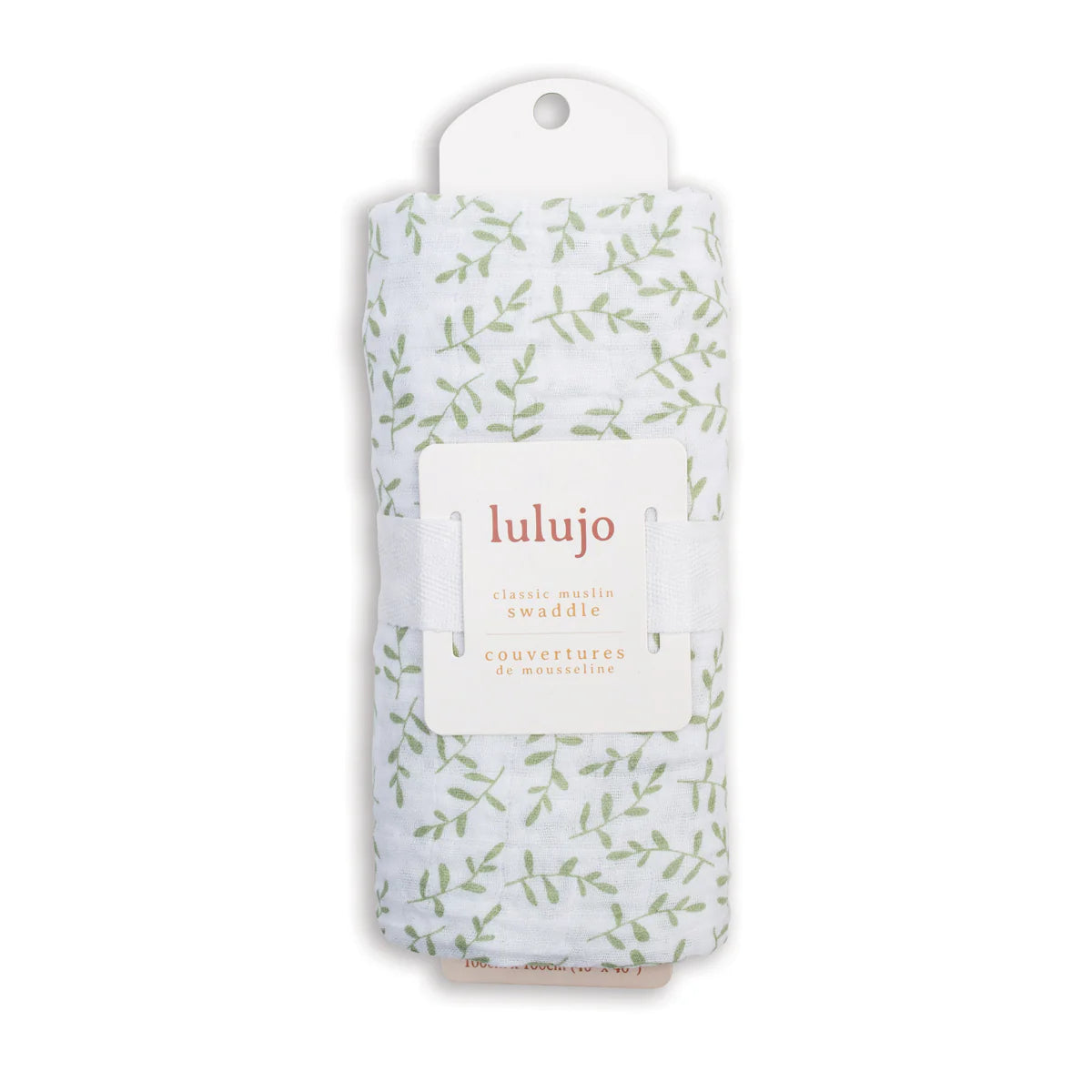 Lulujo Organic Cotton Large Muslin Swaddle Blanket - Greenery