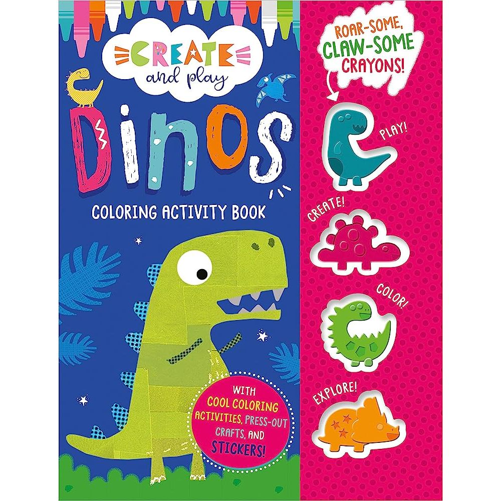 Make Believe Ideas Create and Play Dinos Colouring Activity Book