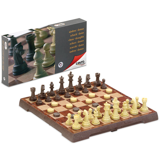 Cayro Magnetic Chess & Checkers Set