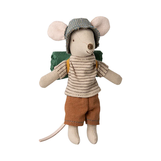 Maileg Big Brother Hiker Mouse - Thin Stripes