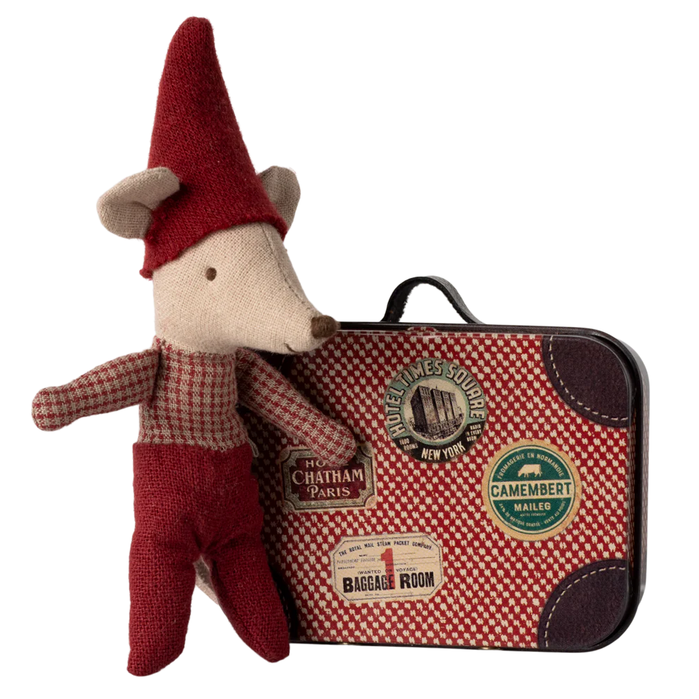 Maileg Christmas Mouse - Baby In Suitcase