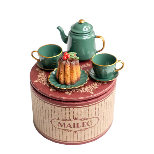 Maileg Christmas Tea Party Set In Hat Box