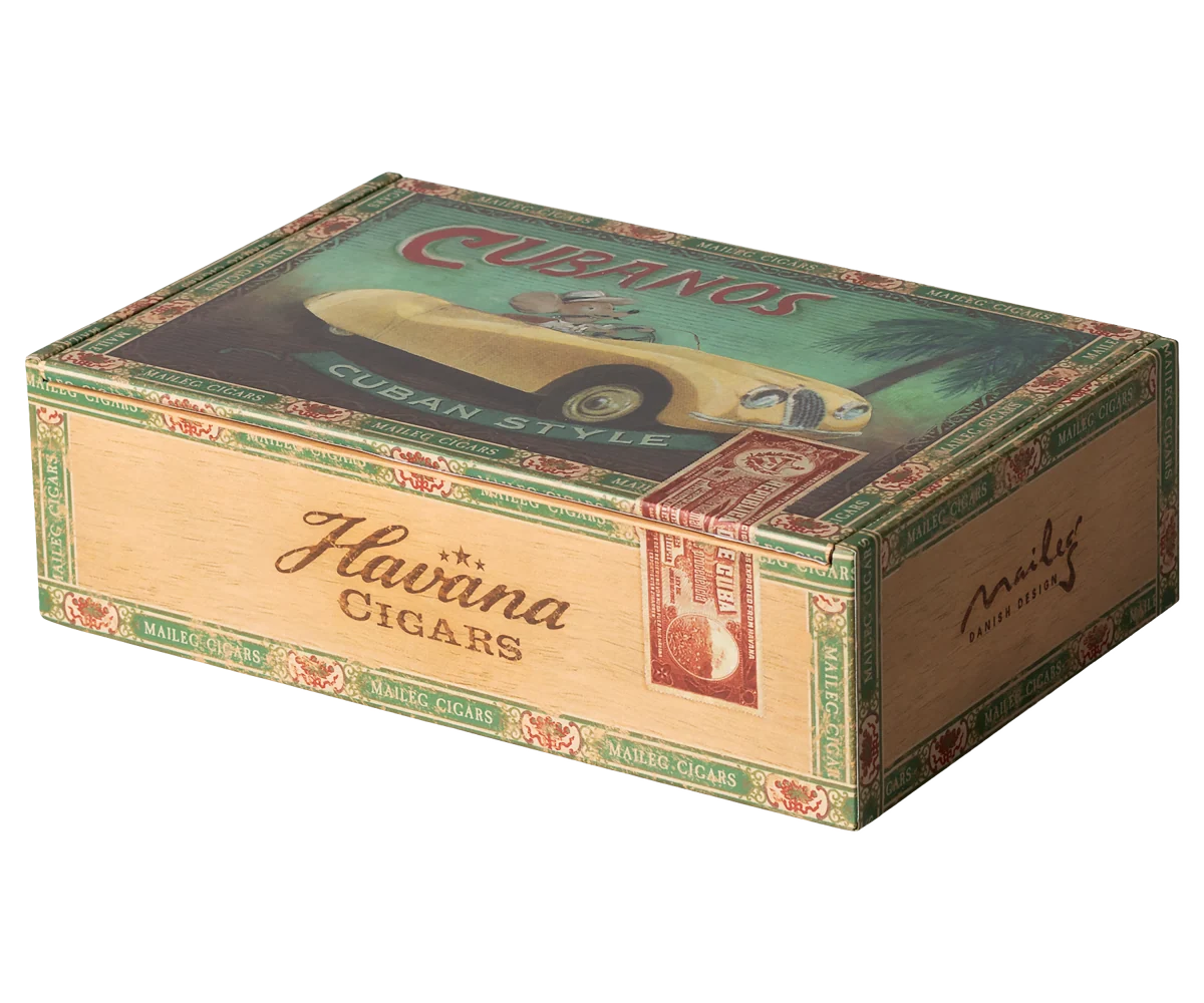 Maileg Grandma and Grandpa Mice In Cigar Box