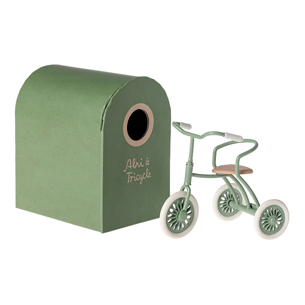 Maileg Mouse Abri a Tricycle - Green