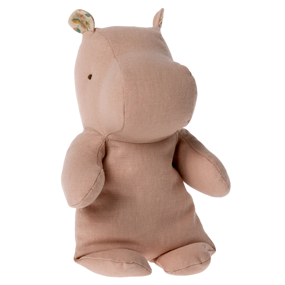 Maileg Safari Friends Small Hippo - Soft Rose