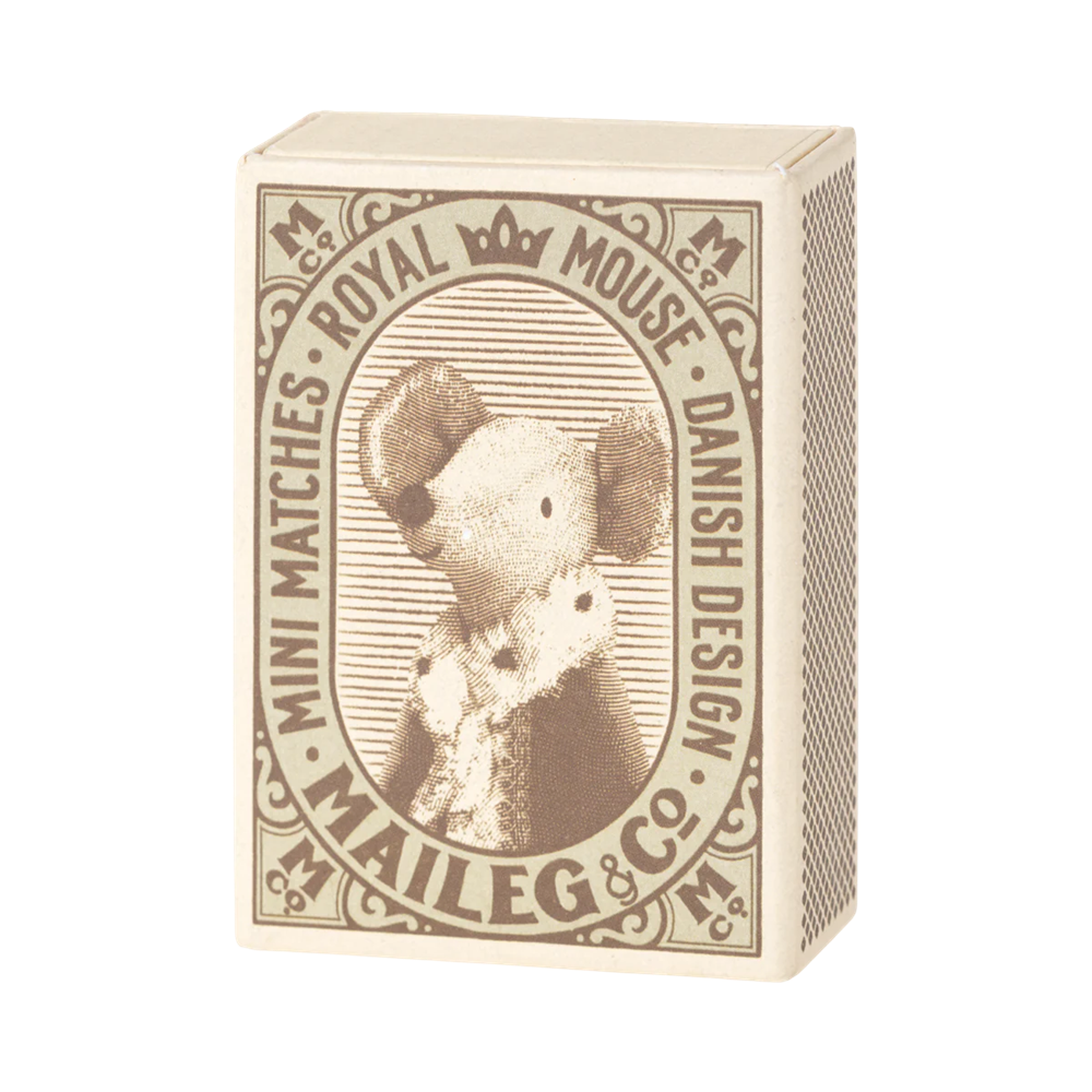 Maileg Sleepy/Wakey Baby Mouse in MatchBox - Blue 2022