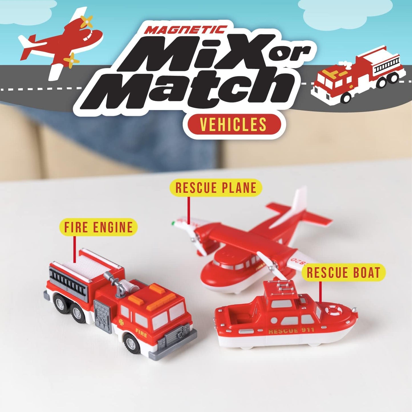 Popular Playthings Mix or Match Fire and Rescue Vehicles