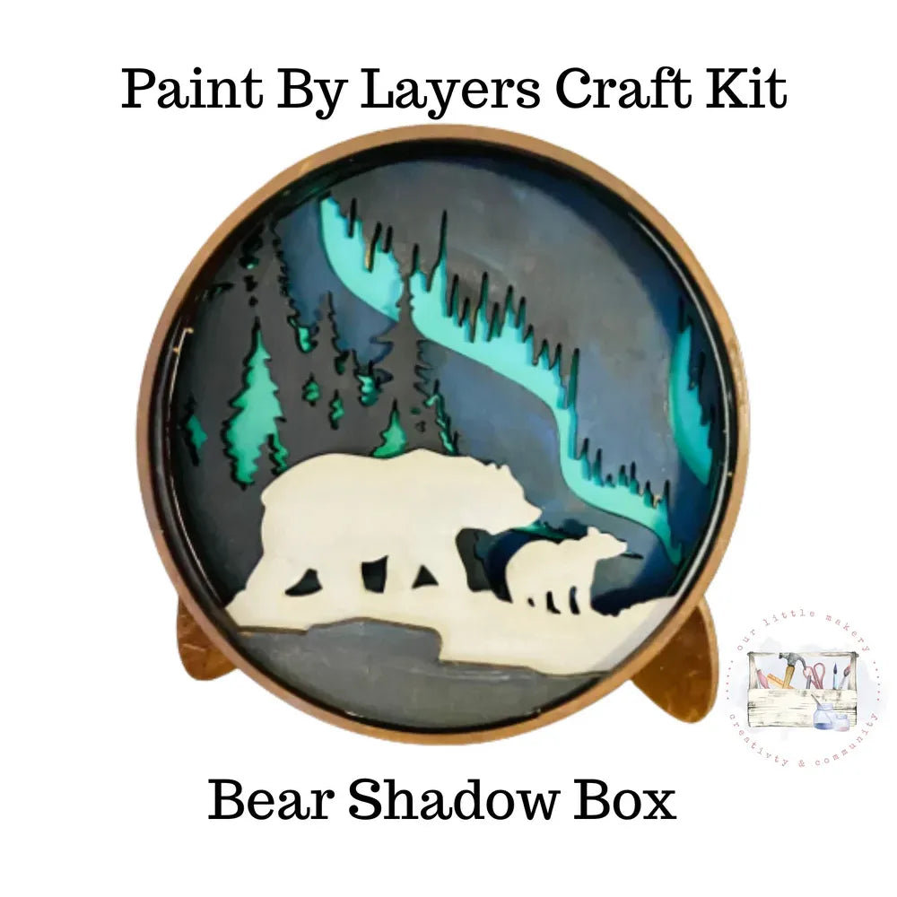 Our Little Makery - Bear Shadow Box Kit