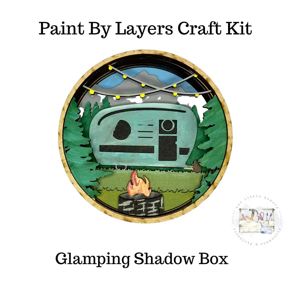 Our Little Makery - Glamping Shadow Box Kit